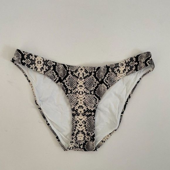 NWT Aqua Swim Python Snake Print Halter Crop Bikini Swimsuit Set Medium - Picture 4 of 15